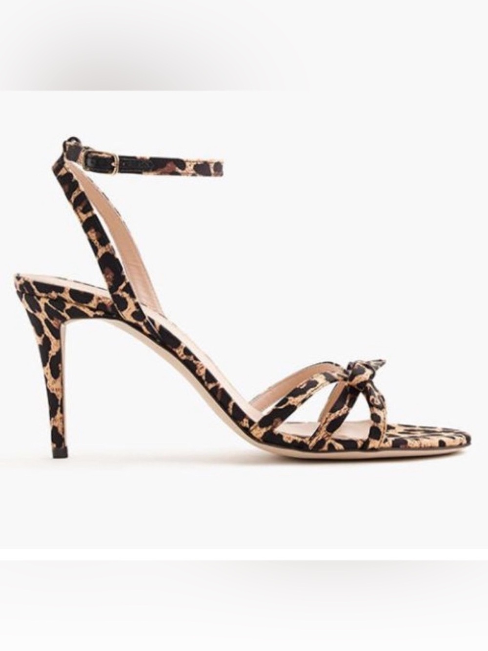 J Crew Leopard Print Ankle-Strap Sandals Women heels made in Italy size 11